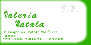 valeria matala business card